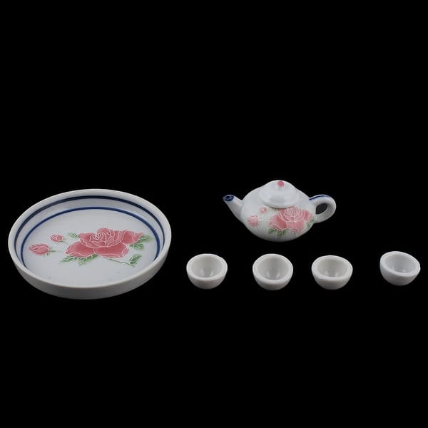 Shop Home Desktop Ceramic Flower Print Teapot Cup Plate Tea Decor