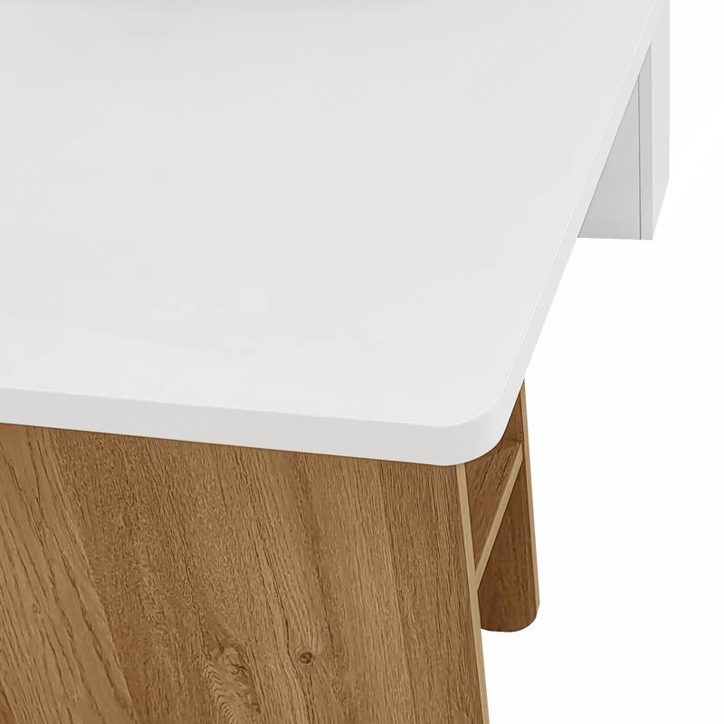 U-Can Set of 2 Nesting Coffee Tables with Durable Particle Board, Versatile and Stylish for Modern Living Rooms