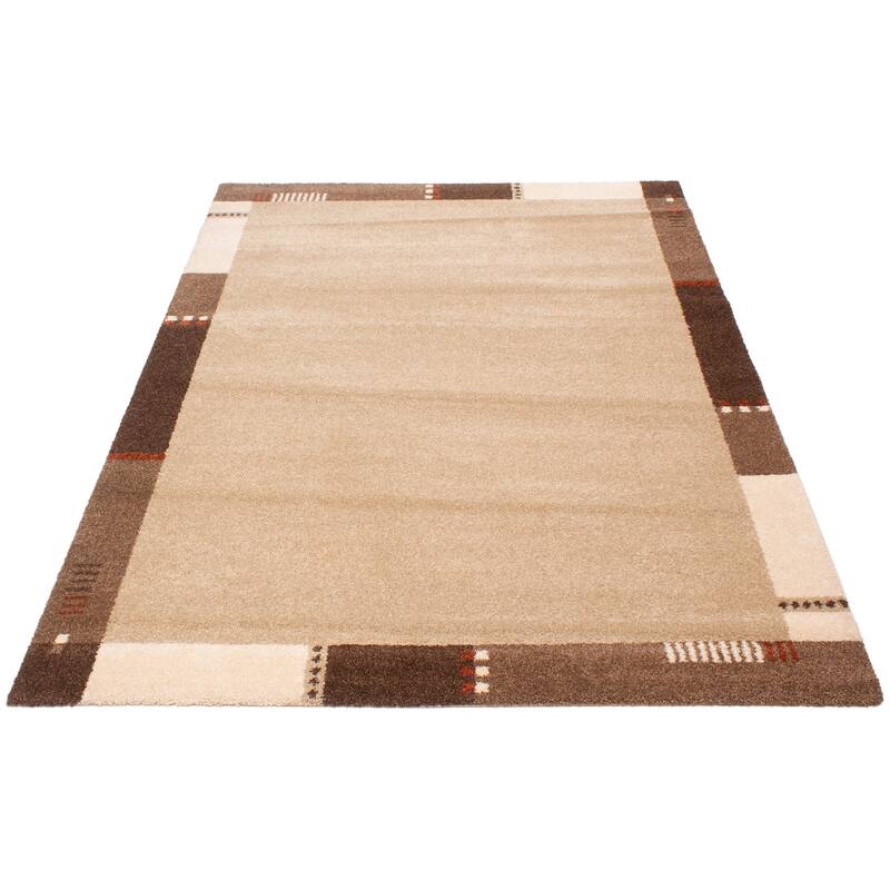 ECARPETGALLERY Machine Woven Lotus Mod Khaki Polypropylene Rug - 6'7 x 9'6