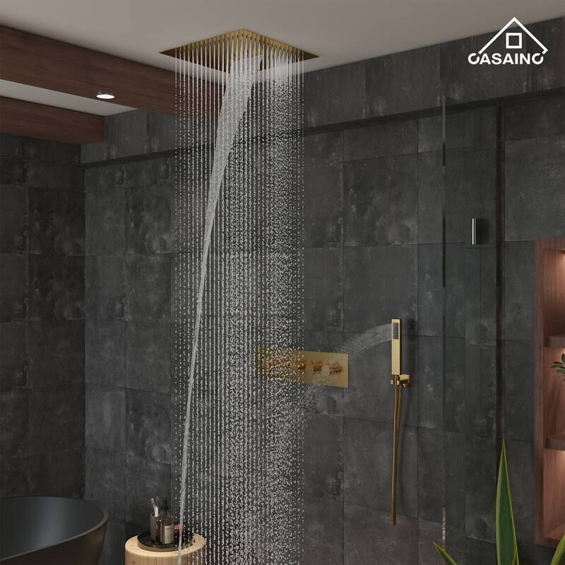 4 Functions Shower System with Multi-Function Remote Control 64 Color Lights