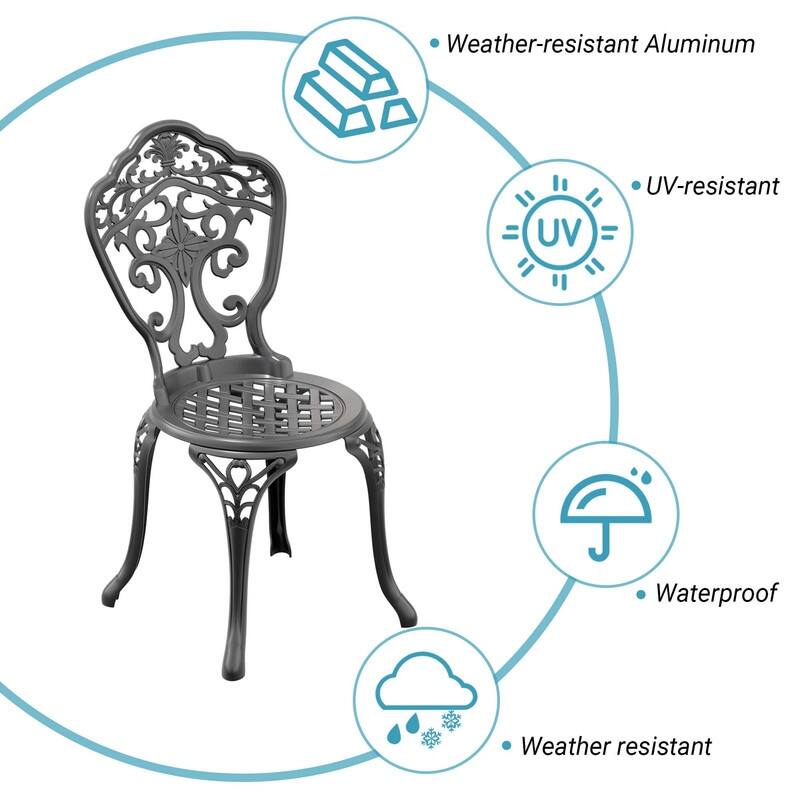 Traditions 5-Piece Patio Outdoor Dining Set with 4 Dining Chairs and Rectangular Dining Table, Rust Free