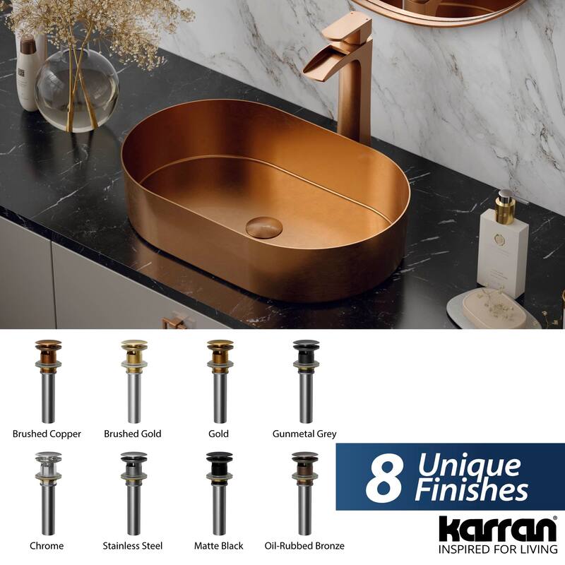 Karran Pop-Up Vanity Bowl Drain with Overflow