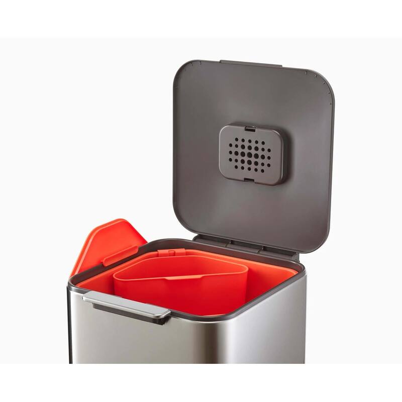 Joseph Joseph Totem Compact 40L Dual Trash Can and Recycle Bin (8 US Gallons)