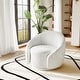 preview thumbnail 63 of 70, 35" Wide Velvet/ Boucle Swivel Barrel Accent Chair