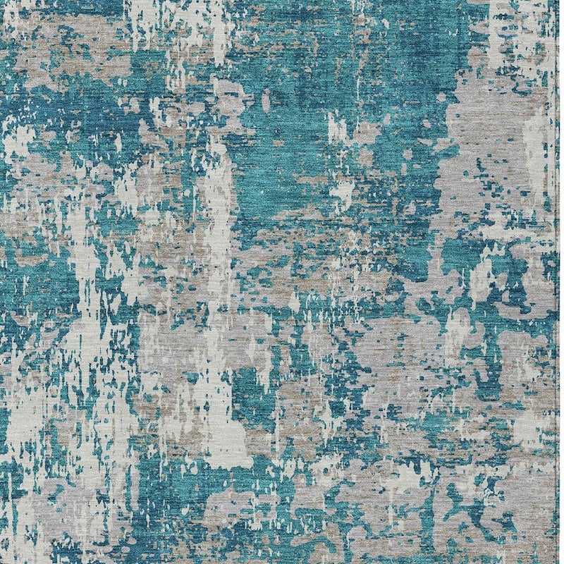 HomeRoots Abstract Transitional Rectangle Outdoor Rug