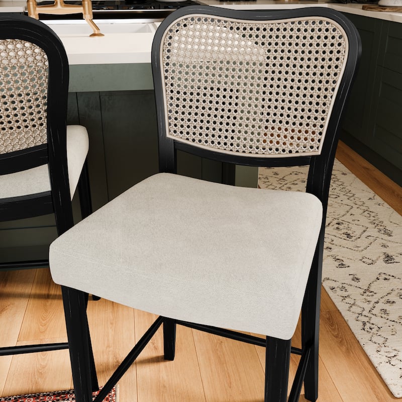 Maven Lane Vera Kitchen Dining Stool - Aged Black - Counter Height