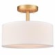 preview thumbnail 2 of 11, Dante Modern Semi-Flush Mount Ceiling Light 3-Light Brass