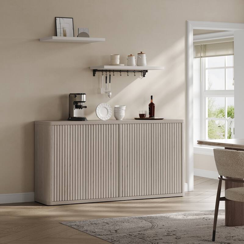 66.3W"Storage Cabinet with Adjustable Shelves