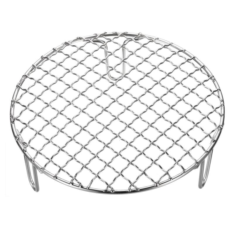 Round Cooking Rack 6.5" Stainless Steel Cross Wire Barbecue Grill W 50mm Legs - 6.5 Inch
