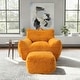 preview thumbnail 22 of 23, Plush Cloud-Like Bean Bag Chair & Ottoman Set - Soft Microsuede Lounger for Living Room/Playroom