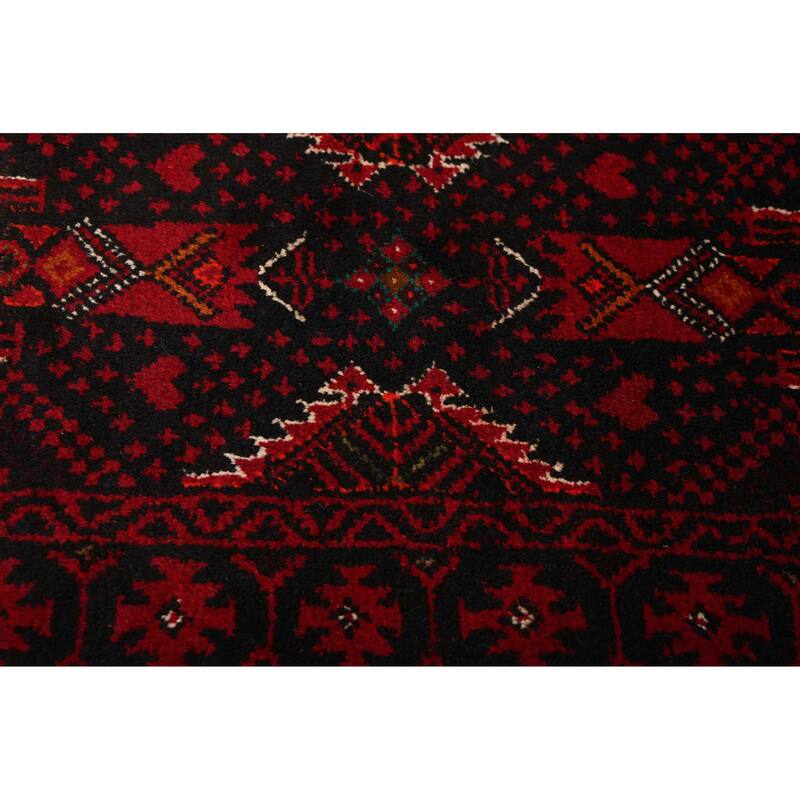 ECARPETGALLERY Hand-knotted Teimani Black, Red Wool Rug - 3'5 x 6'1