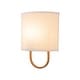 preview thumbnail 9 of 17, 1-Light Modern Ivory Fabric Wall Sconce