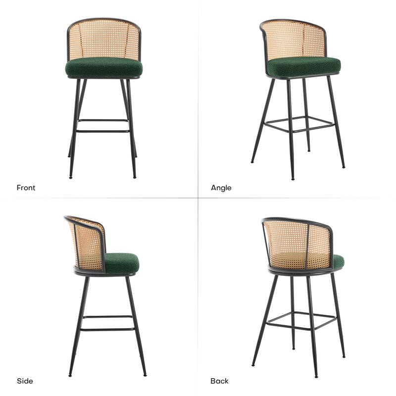 26"/29" Rattan Upholstered Bar Stool /Counter Stools Set of 2/3/4