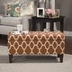 preview thumbnail 10 of 8, Porch & Den Prospect Large Decorative Storage Bench Orange and Cream