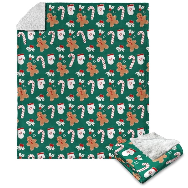 slide 2 of 6, Christmas Silk Touch Sherpa Throw Blanket 50" x 60" - Xmas Pattern