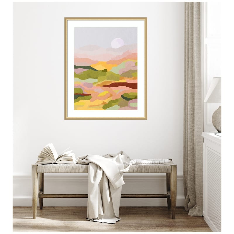 Kate and Laurel Framed Art Beautiful Landscape by July Art Prints