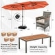 preview thumbnail 27 of 37, Costway 11 PCS Patio Dining Set with 15 ft Double-Sided Patio Umbrella - See Details