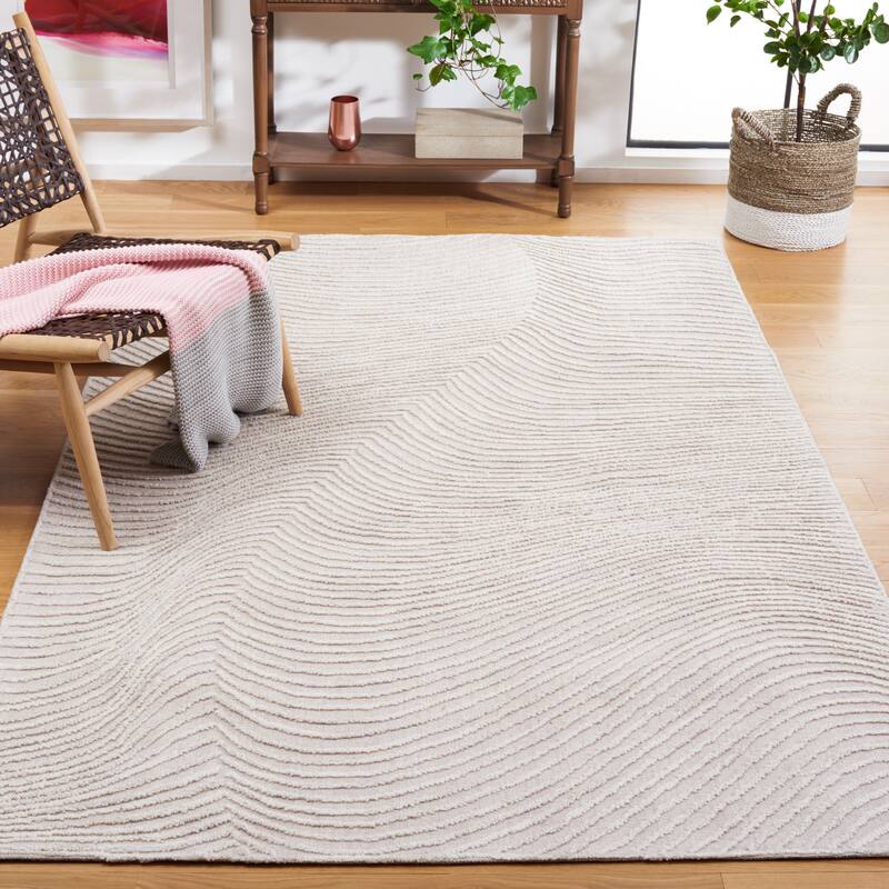 SAFAVIEH Handmade Trace Brandie Wool Rug - 3' x 5' - Beige