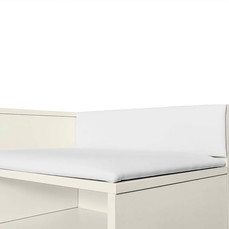 Modern Shoe Storage Bench with Hidden Compartment and Upholstered Cushion