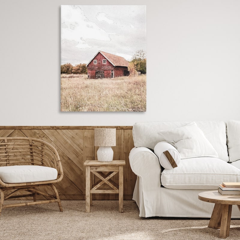 Stupell Red Barn Country Terrain Canvas Wall Art Design By Susan Ball