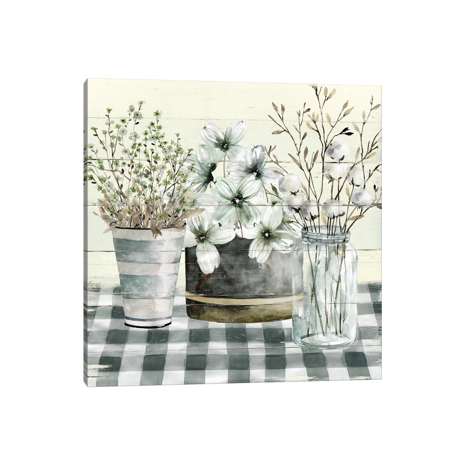 iCanvas "Spring Gingham II" by Carol Robinson Canvas Print
