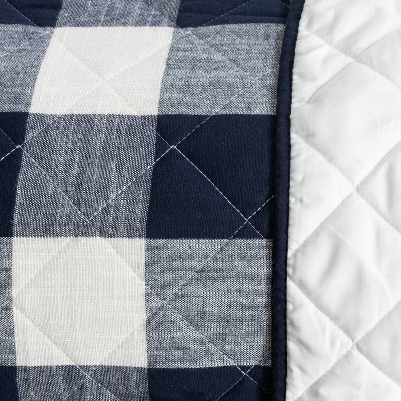 HULALA HOME 3 Piece Quilt Set with Plaid Patterns