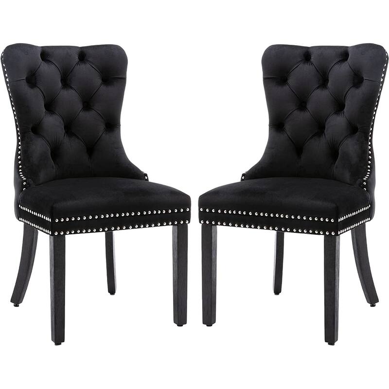 Velvet Dining Chairs Set of 2, Accent Diner Chairs Upholstered Fabric Living Room Chairs Side Chair Stylish Kitchen Chairs