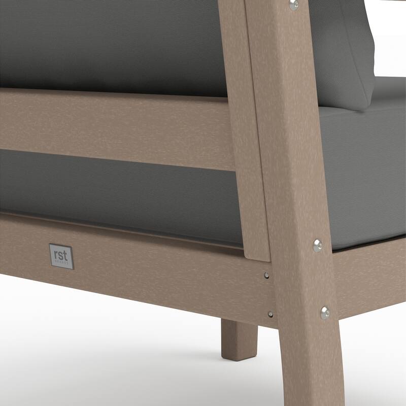 Kamas Outdoor Patio Club Chair - Tan Frame