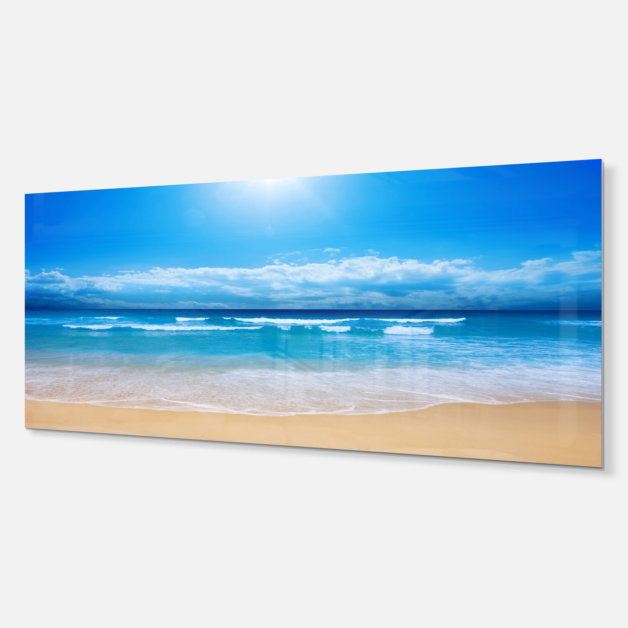 Designart 'Paradise Beach' Seascape Photography Metal Wall  Small-image