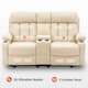 MCombo Electric Power Reclining Sofa with Heat & Massage, Faux Leather 6095/6075/6077