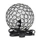preview thumbnail 18 of 36, Elegant Designs Crystal Ball Sequin Chrome Table Lamp