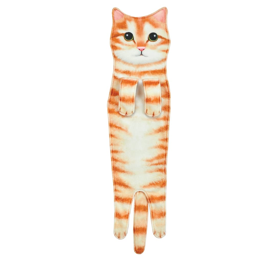 Adorable Cat-Shaped Hanging Kitchen Towel - 5.5 x 21.25 x 0.2