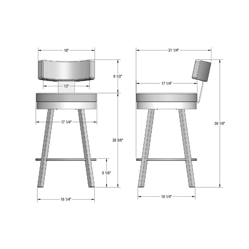 Amisco Morgan Swivel Counter and Bar Stool