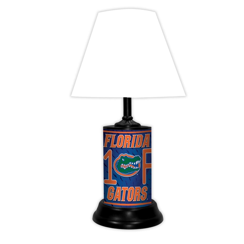NCAA 18-inch Desk/Table Lamp with Shade, #1 Fan with Team Logo - Florida Gators - 18x10x10