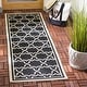 preview thumbnail 2 of 144, SAFAVIEH Courtyard Thomasina Indoor/ Outdoor Waterproof Patio Backyard Rug 2'3" x 10' Runner - Black/Beige
