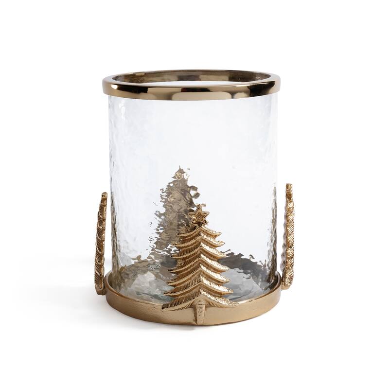 Forêt d'Hiver Glass and Metal Hurricane - Gold