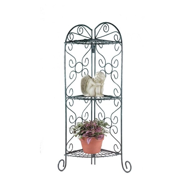 Scrollwork Corner Plant Stand