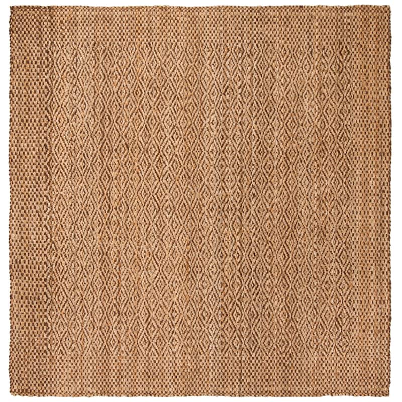 SAFAVIEH Handmade Natural Fiber Hadassah Jute Rug - 7' Square - Natural/Brown