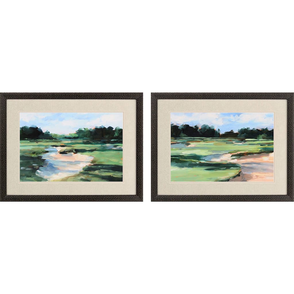 Golf Course Study I S/2 Framed Art Giclee Under Glass