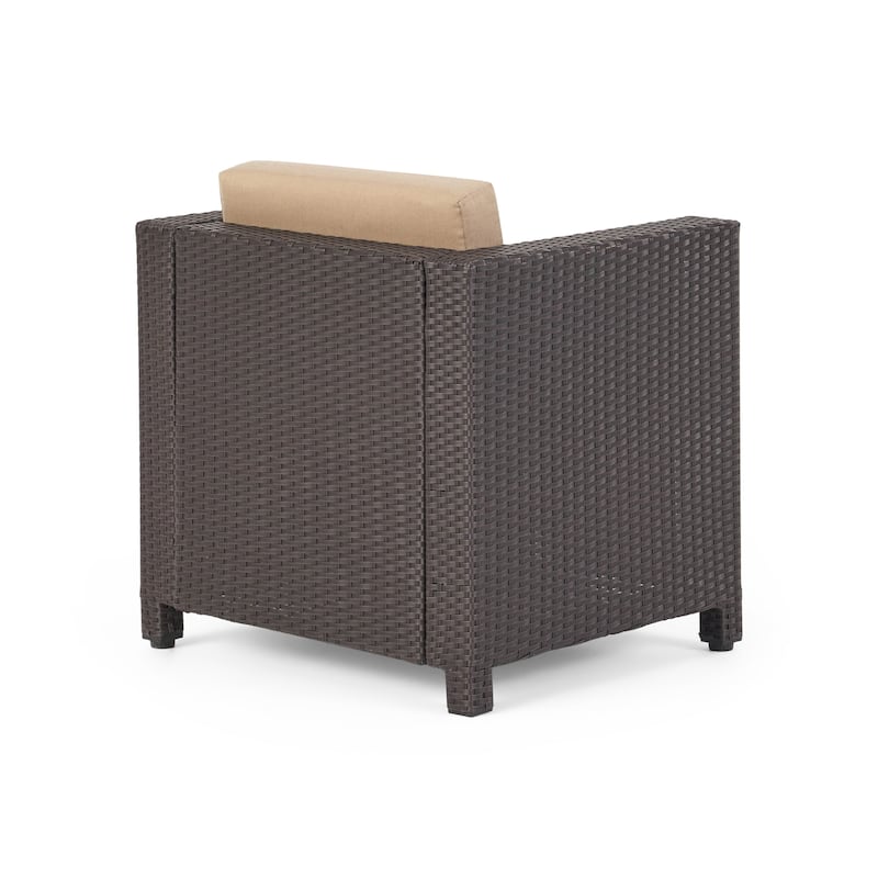 Puerta Outdoor 3-piece Wicker Seating Set with Cushions by Christopher Knight Home