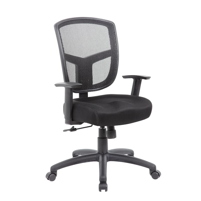 Boss Contract Mesh Synchro-Tilt Mechanism Task Chair - N/A - Black