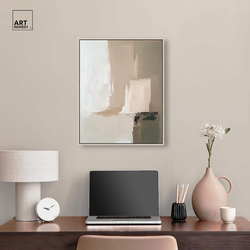 Pale Textured Silence II Canvas by Art Remedy