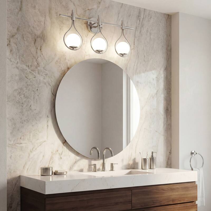 22.5" Bathroom Vanity Light, 3-Light Wall Sconce