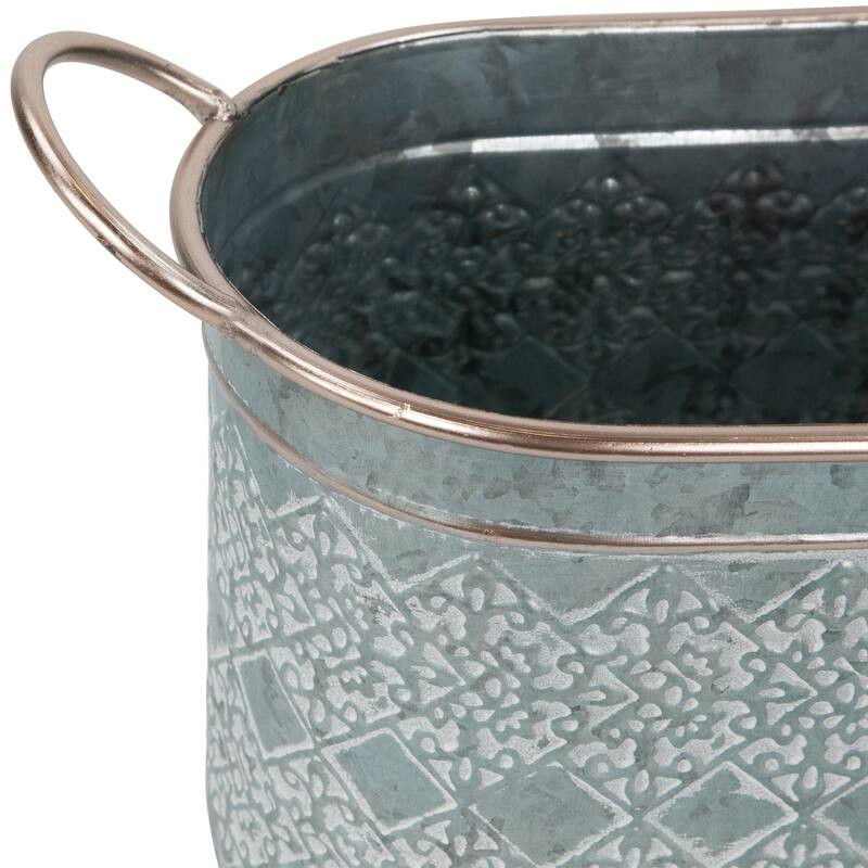 Metal Storage Bins with Handles - 19.25" - Set of 2