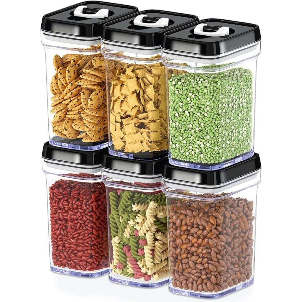 DWËLLZA KITCHEN 1L Airtight Food Storage Containers with Lids Set of 6