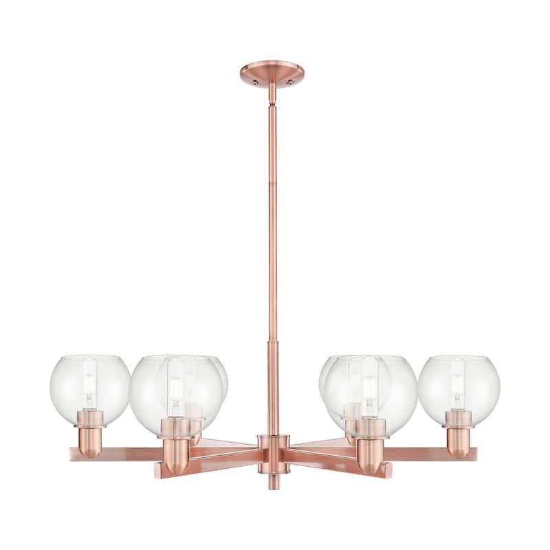 Innovations Lighting Endless Possibilities Arcadia - Athens - 6 Light 36" Stem Hung Chandelier - Clear/Antique Copper