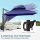 preview thumbnail 24 of 36, VredHom Double Top 10x10 FT Square Patio Cantilever Umbrella with Rod Wheel Base
