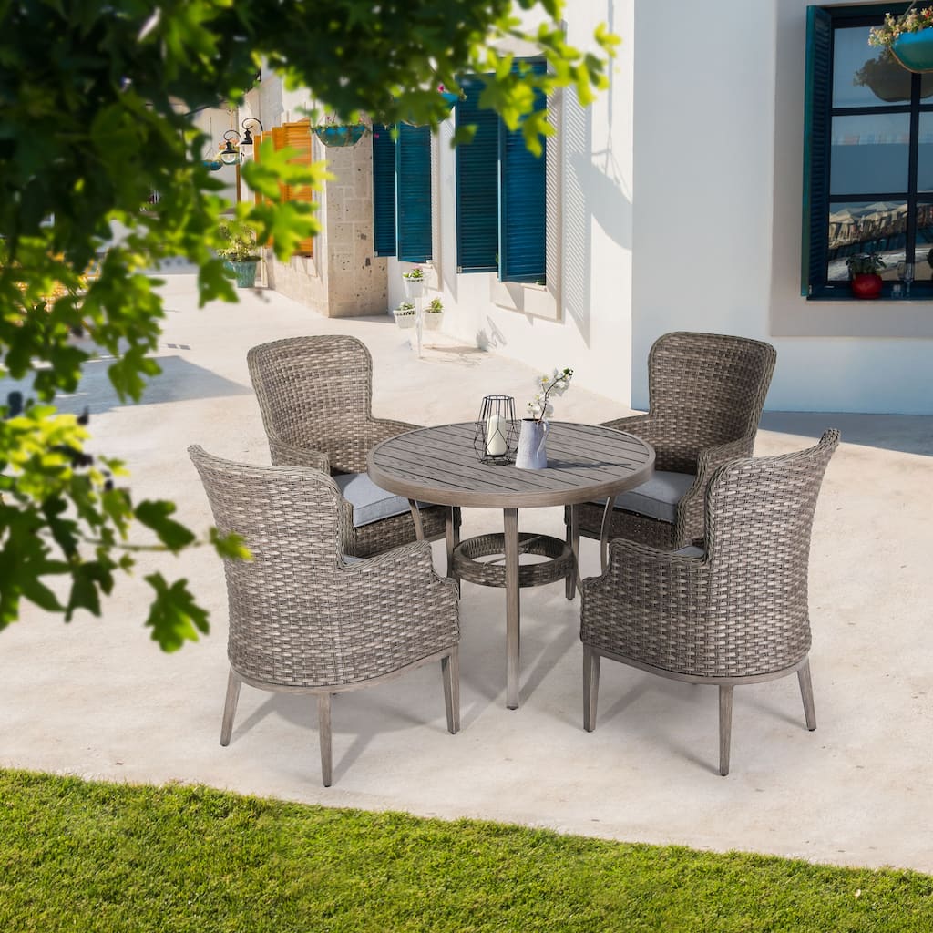 Tenaya 5-Piece Wicker Dining Chair Set