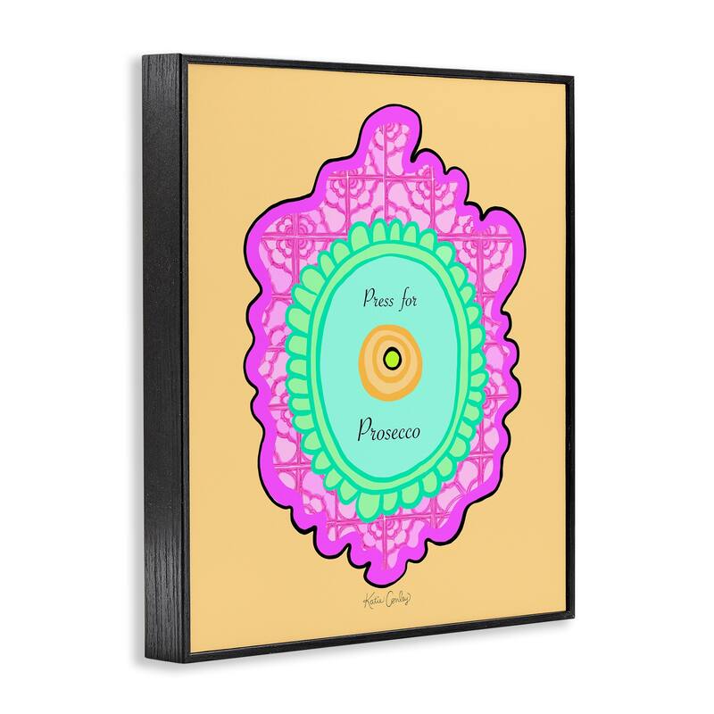 Stupell Press For Prosecco Button Framed Giclee Art Design By Katie Conley