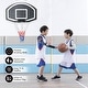 preview thumbnail 7 of 7, Roomfitters Wall-Mounted Basketball Hoop, 28.5x18 Inch Shatterproof Backboard, Folding Hoop with All-Weather Mesh, Black+Blue